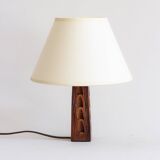 Small carved wooden lamp base, 1950s