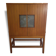 Bar cabinet opening with 2 doors from the 1950s.