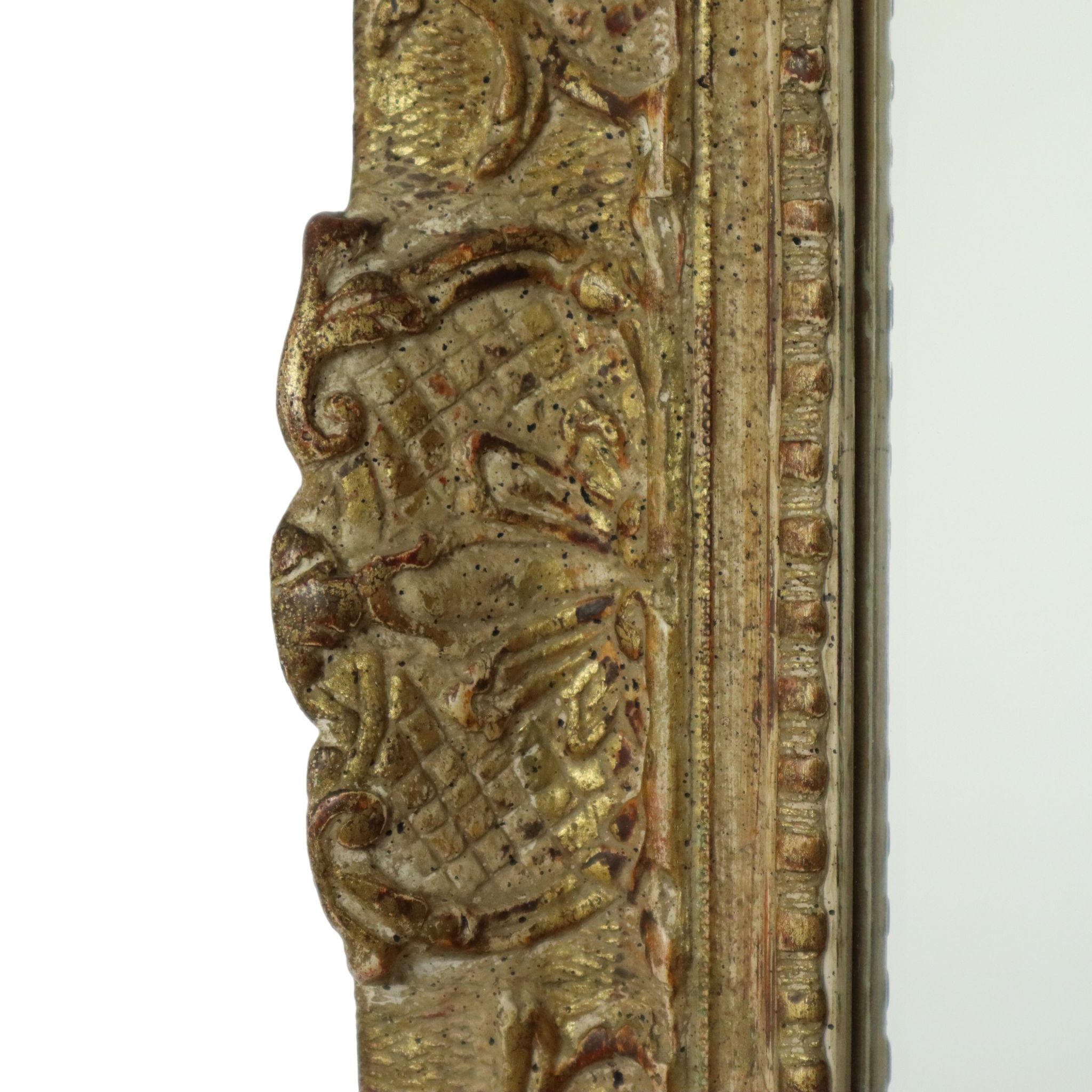 Mirror in antique gold frame classic baroque style pine gold leaf 57x46cm