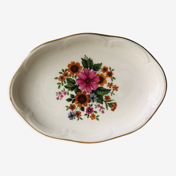 Ravier motif flowers earthenware Gien