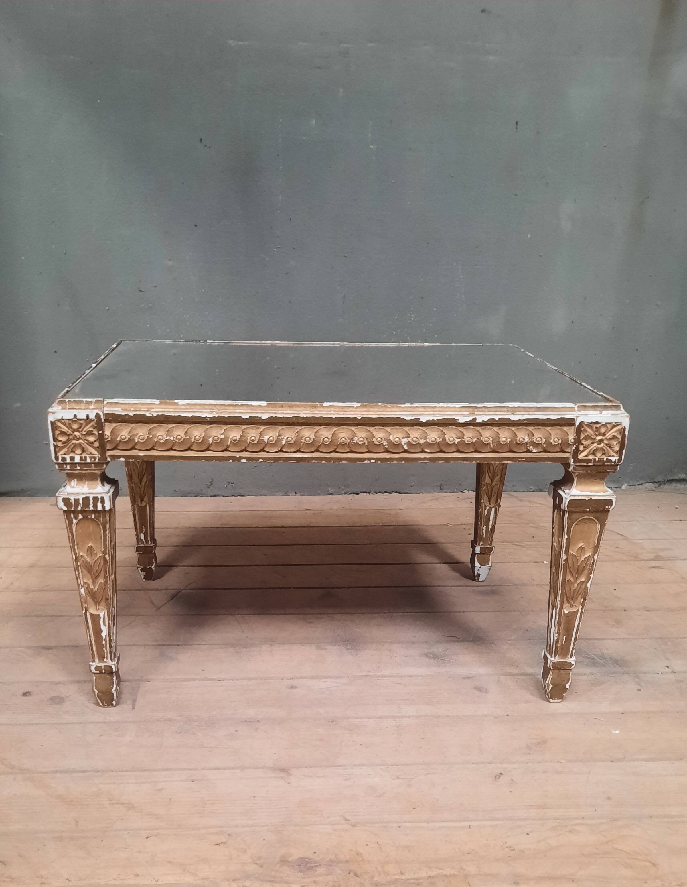 Gold coffee table in Louis XVI style