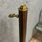 Pied de lampadaire tripode années 50 en laiton et bronze doré, Maison Charles
