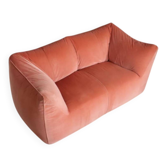 Canapé Le Bambole in coral velvet by Mario Bellini for B&B Italia,