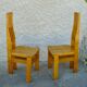 Paire de chaises modernistes bois design 1980