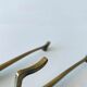 Pair of vintage brass hooks