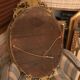 Mirror oval gold leaf Louis XVI 52x90cm