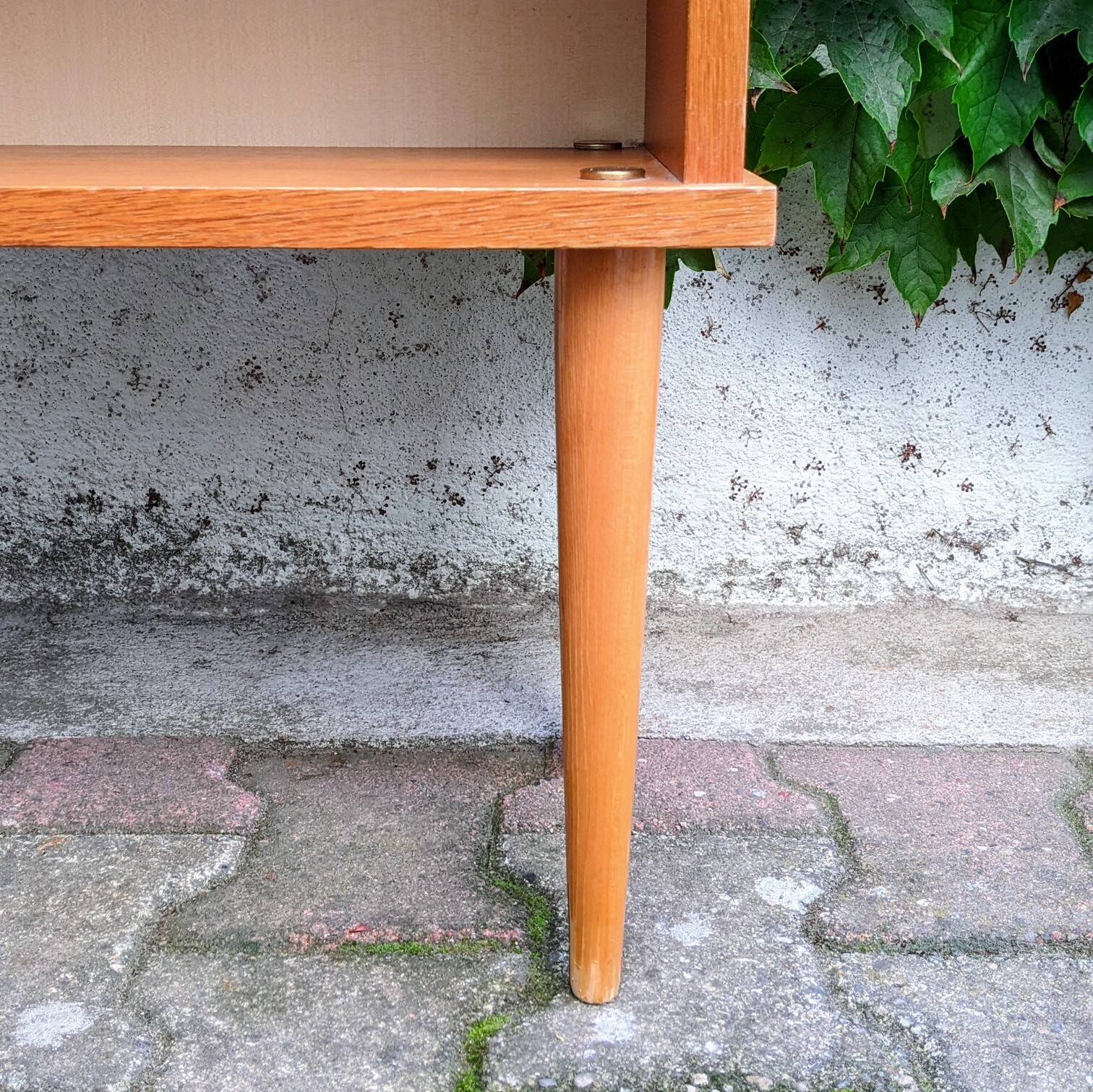 1960s spindle foot bedside table
