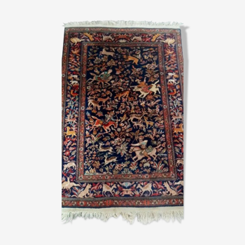 Shareza Persian hunting carpet mid XXth 125x200cm