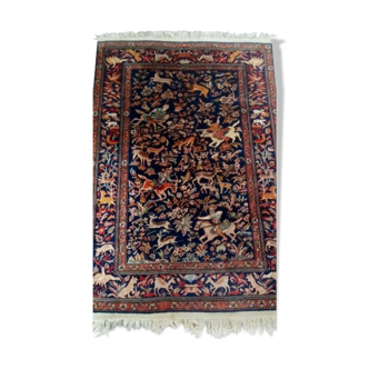 Shareza Persian hunting carpet mid XXth 125x200cm