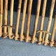 Wall-mounted bamboo coat rack