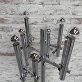 Standing chrome lamp uplight with 8 points of light