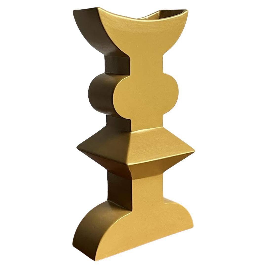 Memphis style ceramic vase "Totem" by Florio Keramia 1990s