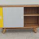 Yellow and grey U-452 sideboard by Jiri Jiroutek for Interier Praha 1960