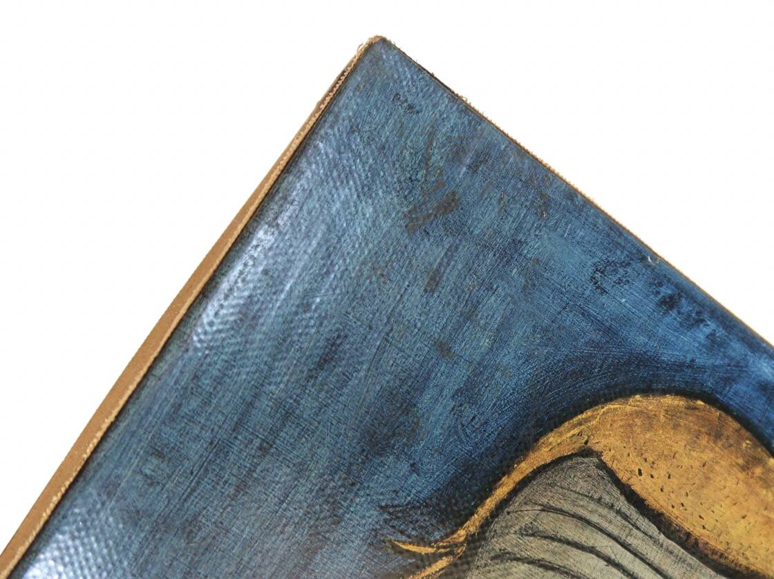 Reproduction of a painting "Clown's Head" by Bernard Buffet, 1950s