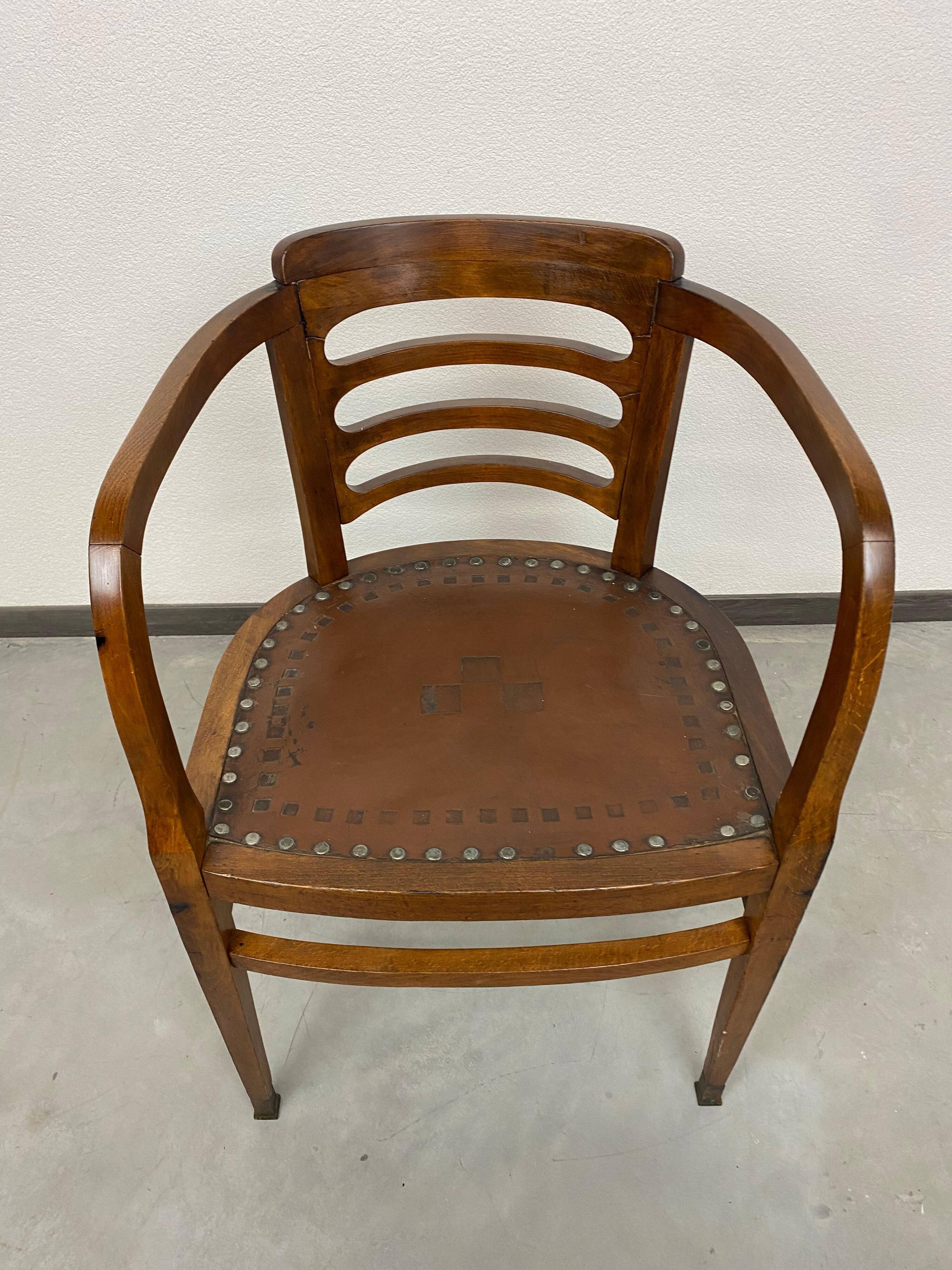 Fauteuil de bureau Sécession par Joseph Maria Olbrich