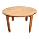 1970s solid larch dining table for four people by Mária Szedleczky - Signed