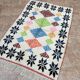 Tapis berbère marocain Costum - Tapis marocain en laine - Nouveau tapis Azilal - Style Beni ouarain