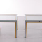 Paire de tables d'appoint Renato Zevi hollywood regency tables, italie des années 1970