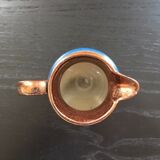 Two-tone copper and blue pitcher