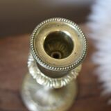 Brass alabaster torch candle holder