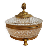 Candy box in crystal and gilded bronze