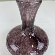 Vintage bubble glass soliflore vase in mauve/lilac.