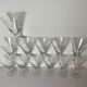 12 antique stemmed glasses