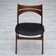 1960s, set of 4 reupholstered Danish dining chairs, design by Erik Buck.