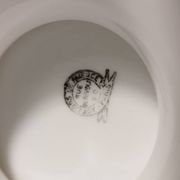 Porcelain fruit bowl with lions from Faïence Paris