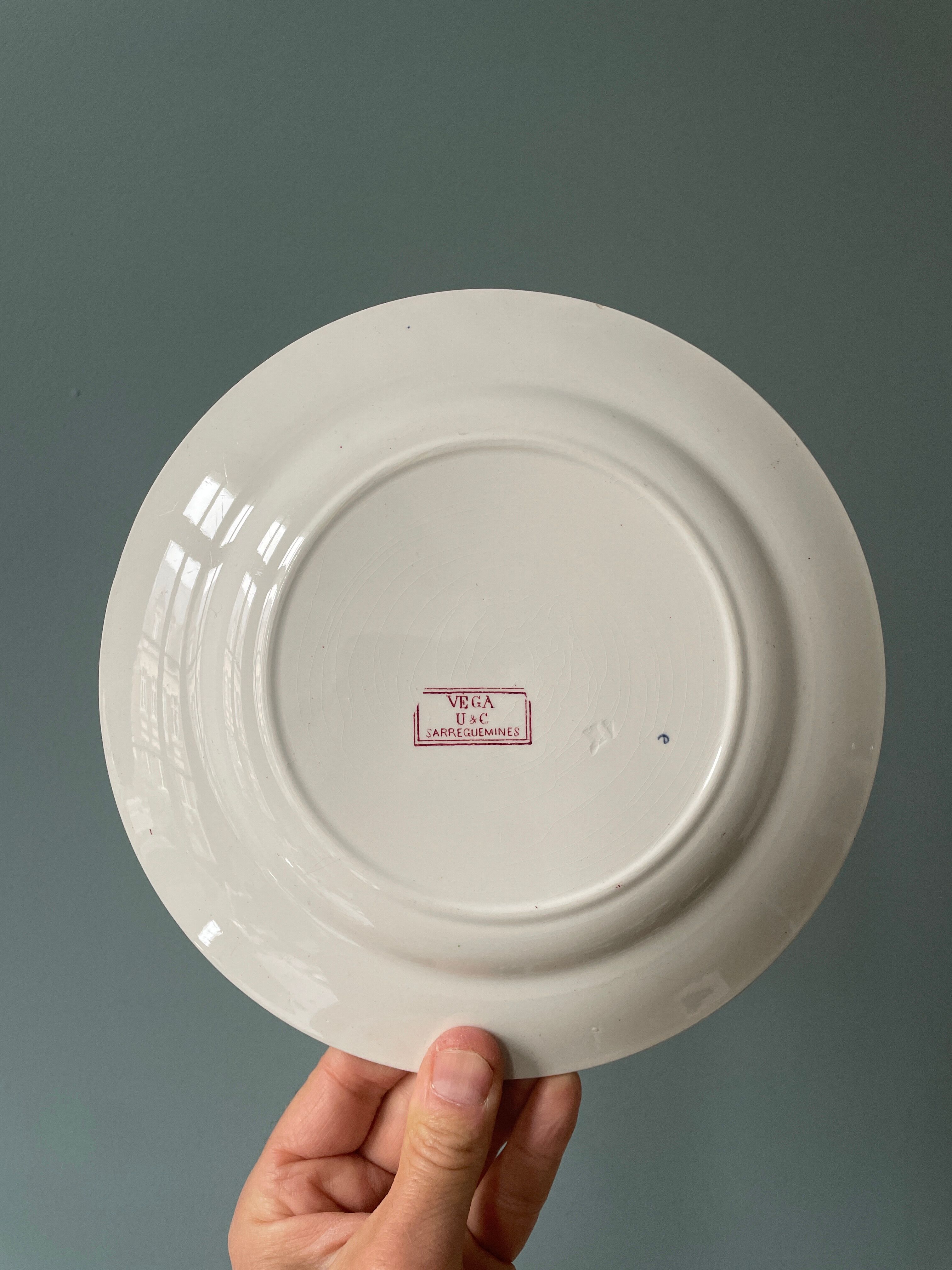 Set of 4 flat plates "Vega" U&C Sarreguemines
