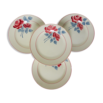 4 vintage dinner plates from the HBCM factory