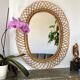 Large mirror by Franco Albini in rattan and bamboo, Italy 1960s.