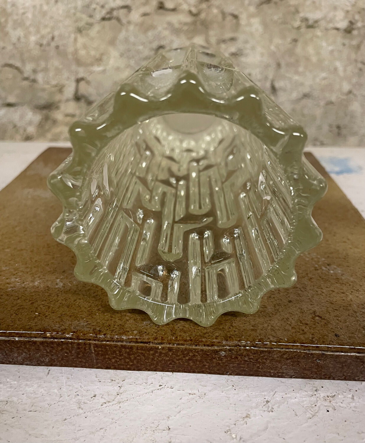 Labyrinth Vase in moulded glass – design by František Vizner – Sklo Union