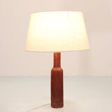 Vintage red glazed Mobach table lamp