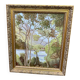 Landscape painting of a lakeside from the 20th century, 56x48cm.