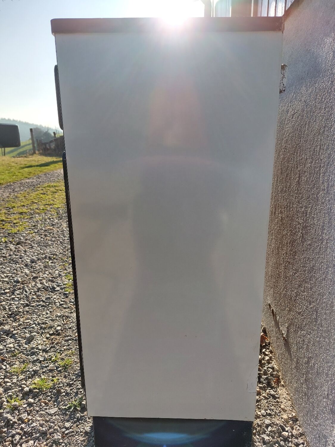 Blue formica: sideboard and folding table