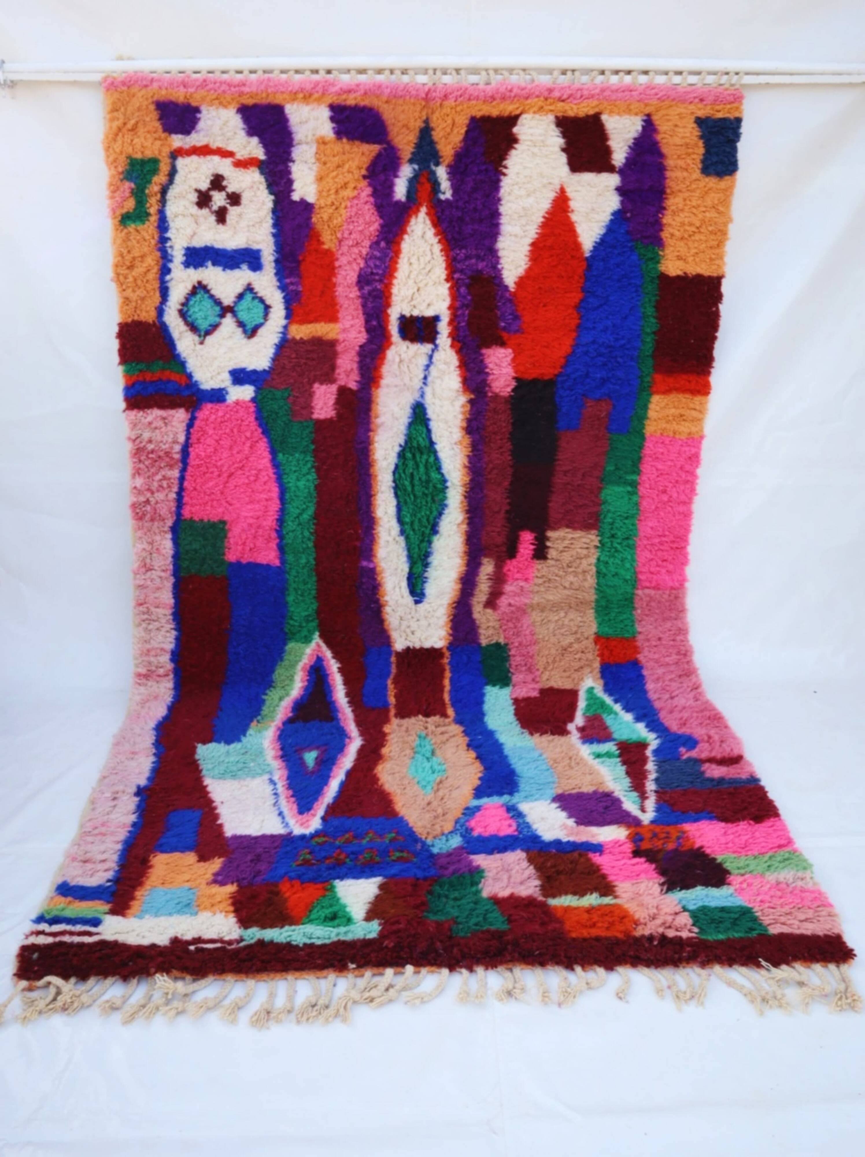 Handmade Berber wool rug 285x160cm