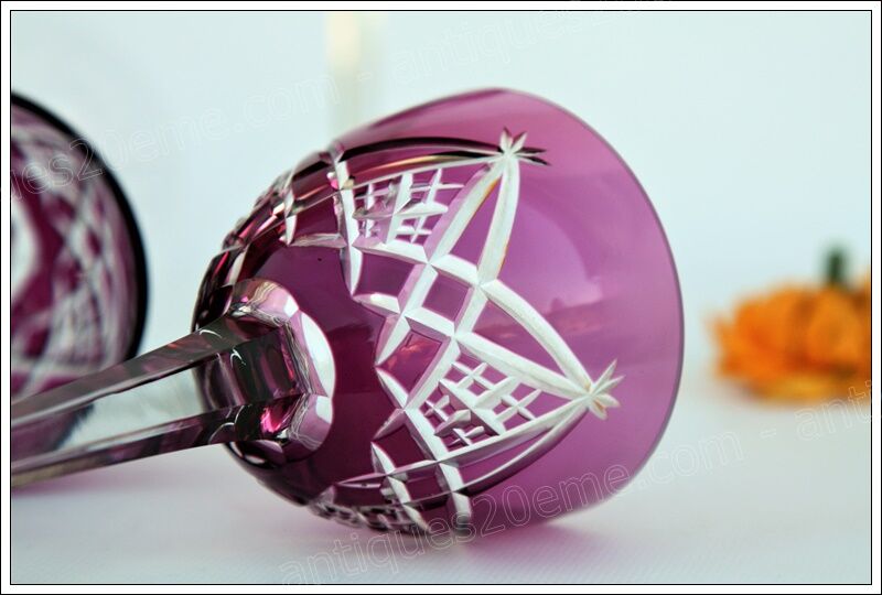 Series of 5 glasses wine from the Rhine Roemer Baccarat Crystal model S1132