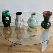 Set of 4 Accolay vases, signed ceramics, France, 1960s