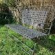 Wrought iron folding garden bench