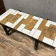 Roger CAPRON (1922-2006): "Herbier" coffee table in ceramic tiles