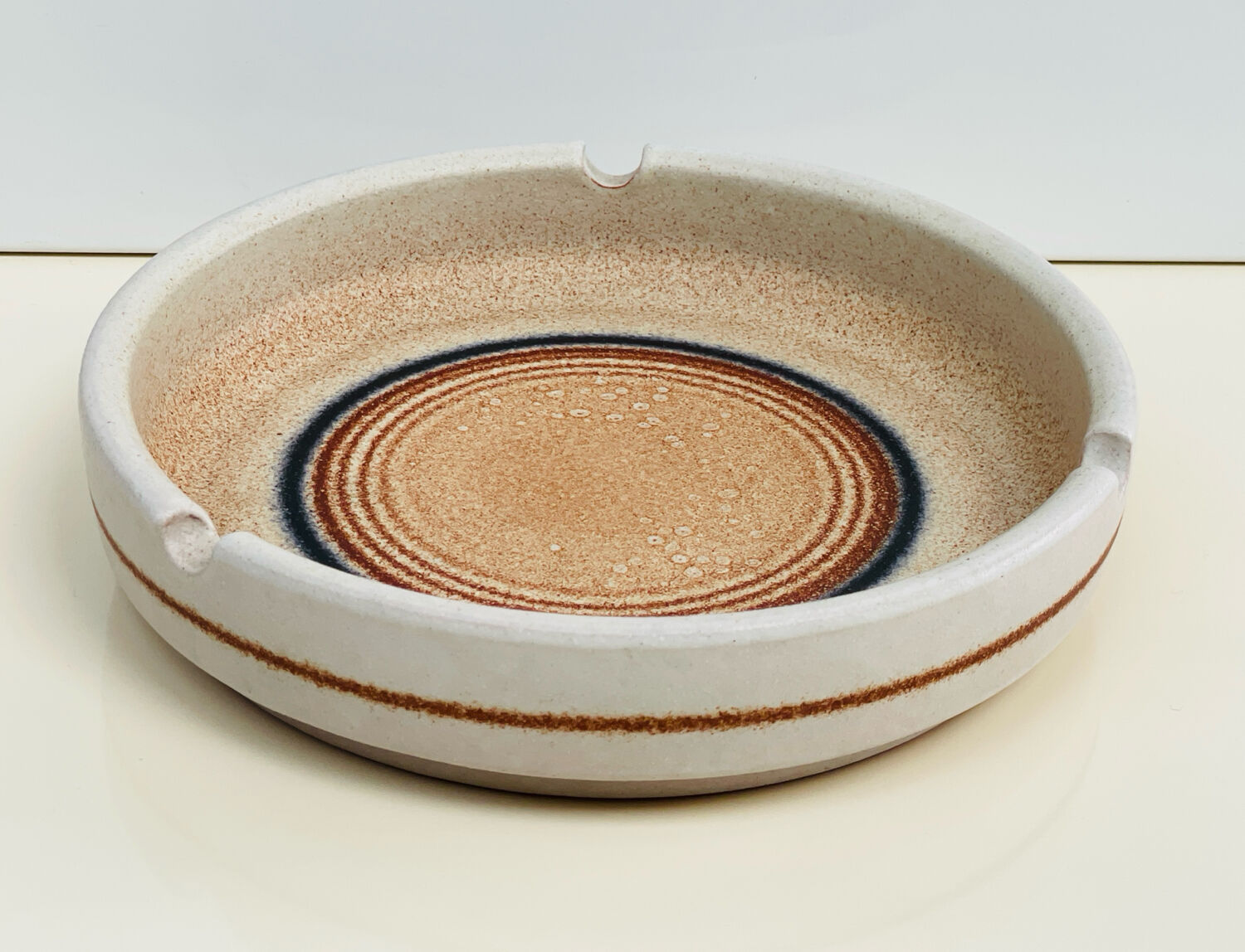 Large enamelled stoneware ashtray - Serra, Catalonia - 1970
