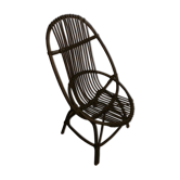 Black rattan chair