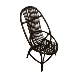 Black rattan chair