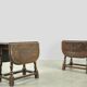 Young antique oak drop-leaf side table, Netherlands 1920s