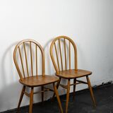 Pair of wooden chairs Ercol, 1960
