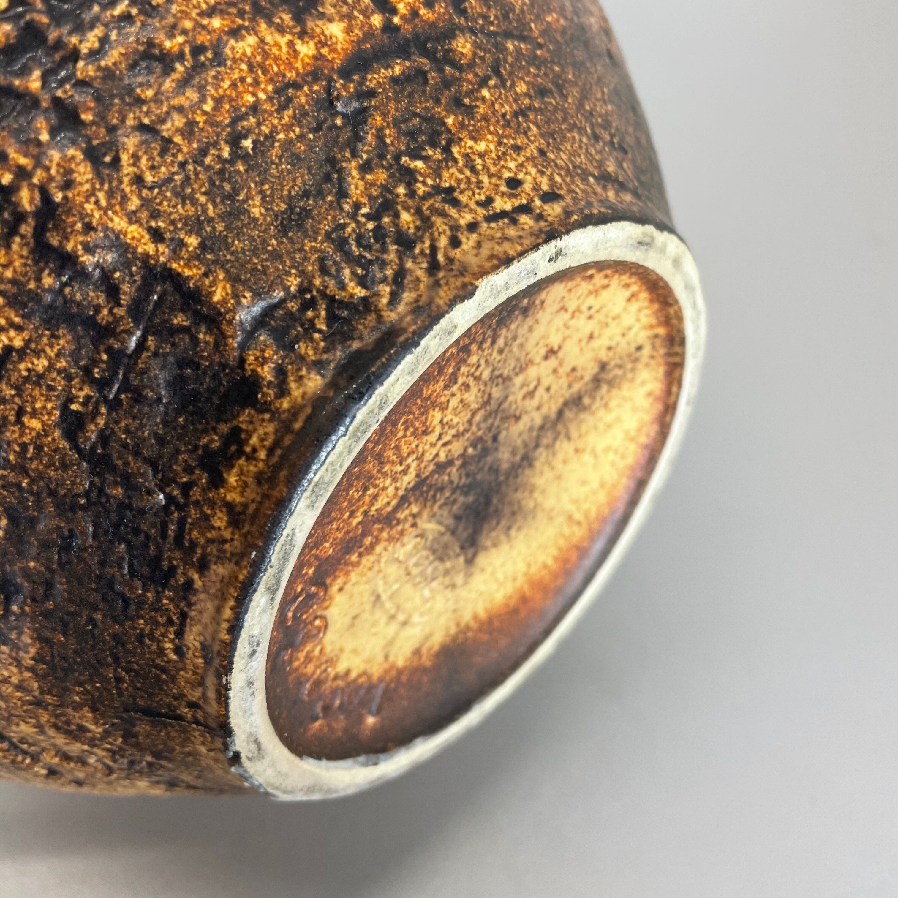 Fat lava pottery "maya tiki" vase by jasba ceramics, germany, 1970s