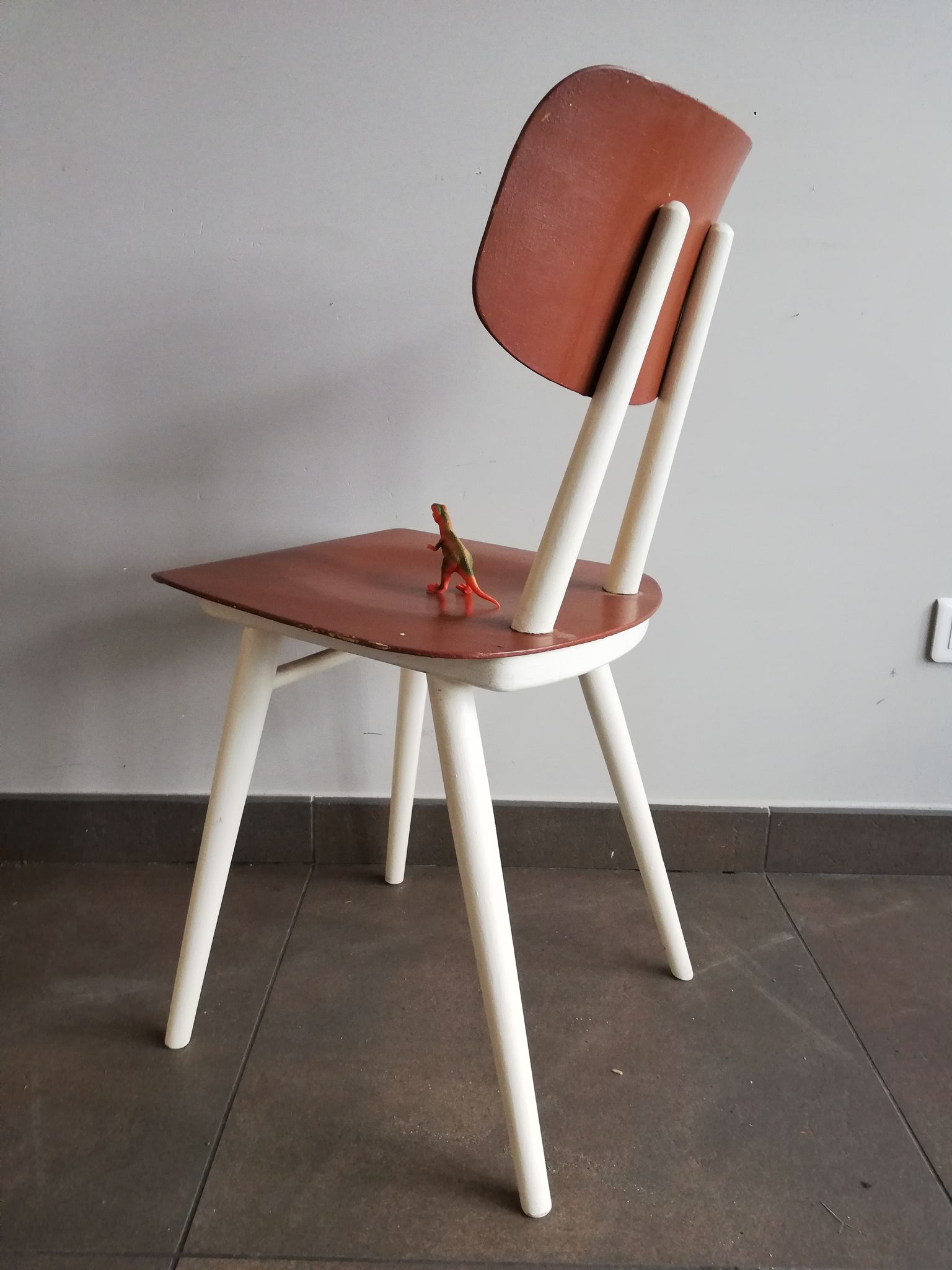 2 vintage Czech wooden chairs, Ton ex Thonet, 1960