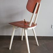 2 vintage Czech wooden chairs, Ton ex Thonet, 1960