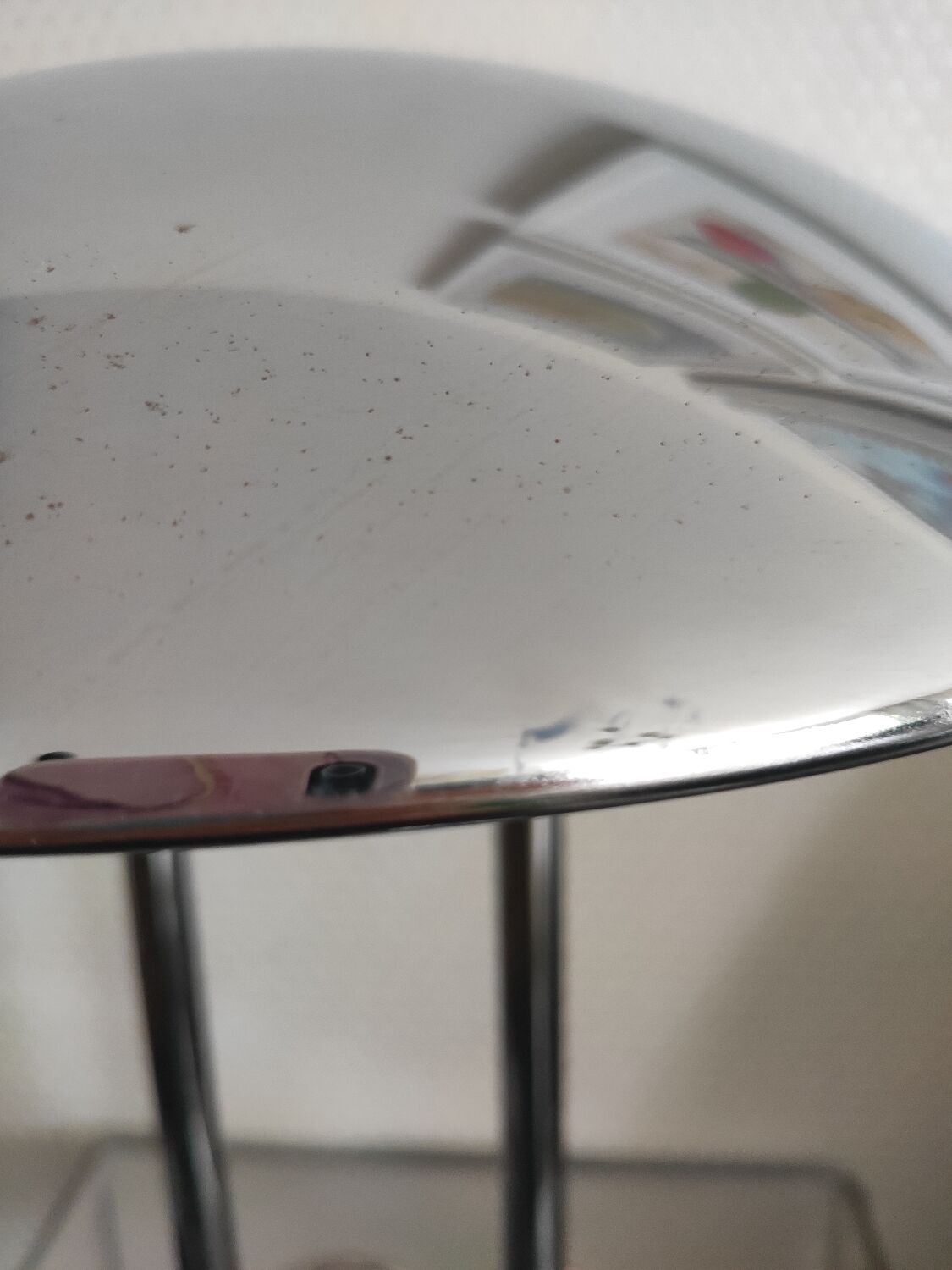 Ikea Chrome mushroom lamp designed by Robert Sonneman